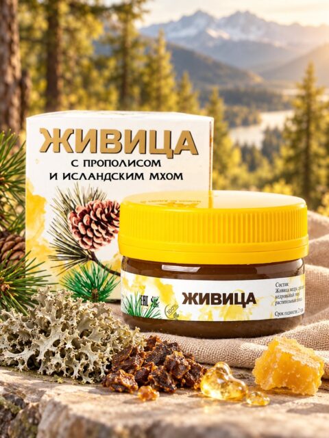 Живица с Прополисом и Исландским Мхом, 75г — ДОМ МЁДА